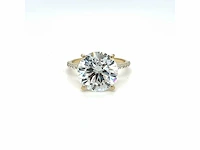 14 karaat geelgouden ring met 6,28 crt. diamant - afbeelding 1 van  8