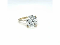14 karaat geelgouden ring met 6,28 crt. diamant - afbeelding 3 van  8