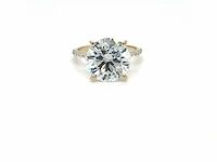 14 karaat geelgouden ring met 6,28 crt. diamant - afbeelding 4 van  8
