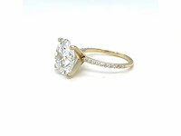14 karaat geelgouden ring met 6,28 crt. diamant - afbeelding 7 van  8