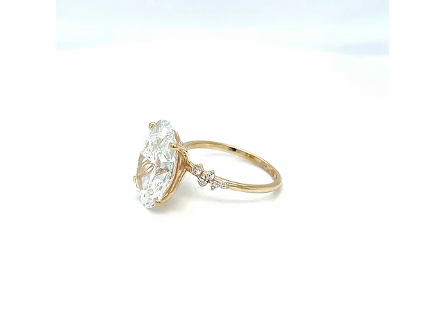 14 karaat geelgouden ring met 7,29 crt. diamant - afbeelding 10 van  12