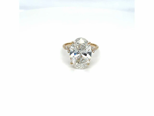 14 karaat geelgouden ring met 7,29 crt. diamant - afbeelding 12 van  12