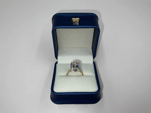 14 karaat geelgouden ring met 7,29 crt. diamant - afbeelding 5 van  12