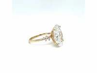 14 karaat geelgouden ring met 7,29 crt. diamant - afbeelding 9 van  12