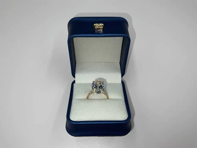 14 karaat geelgouden ring met 7,29 crt. diamant - afbeelding 3 van  12