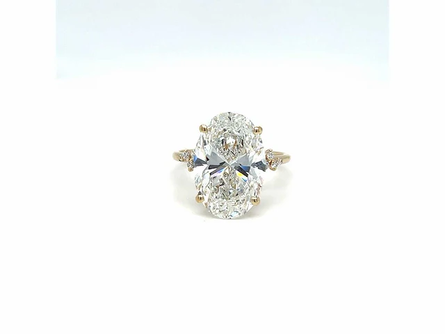 14 karaat geelgouden ring met 7,29 crt. diamant - afbeelding 10 van  12