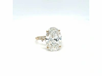 14 karaat geelgouden ring met 7,29 crt. diamant - afbeelding 12 van  12