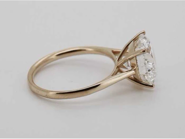 14 karaat rose gouden ring met diamant 5,03 crt - afbeelding 8 van  8