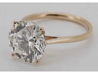 14 karaat rose gouden ring met diamant 5,03 crt - afbeelding 1 van  8