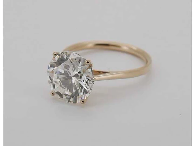 14 karaat rose gouden ring met diamant 5,03 crt - afbeelding 5 van  8