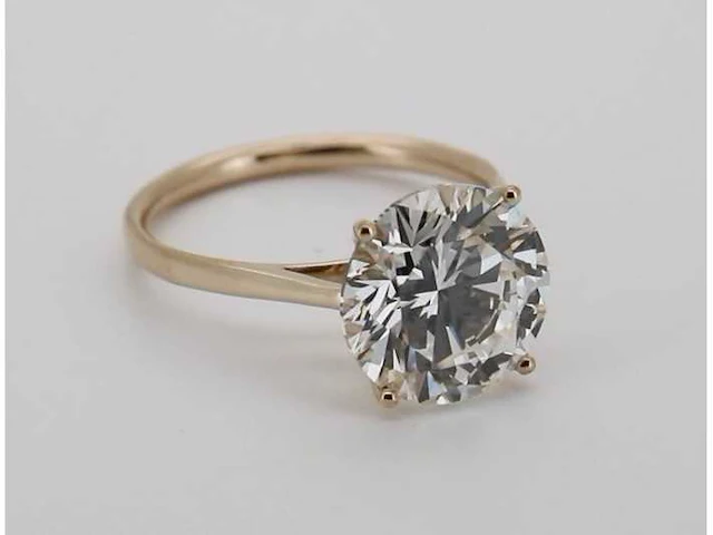 14 karaat rose gouden ring met diamant 5,03 crt - afbeelding 6 van  8
