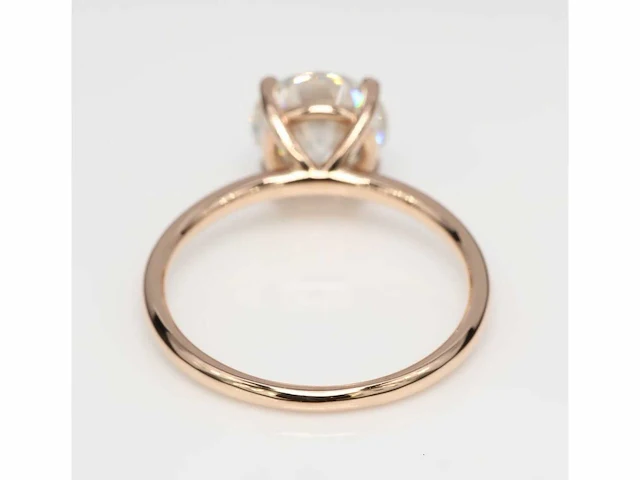 14 karaat roségoudem ring met 3,02 crt. diamant - afbeelding 7 van  7