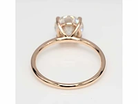 14 karaat roségoudem ring met 3,02 crt. diamant - afbeelding 7 van  7