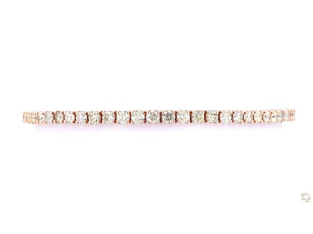 14 karaat roségouden armband met 4,50 crt. natuurlijke diamant - afbeelding 1 van  5