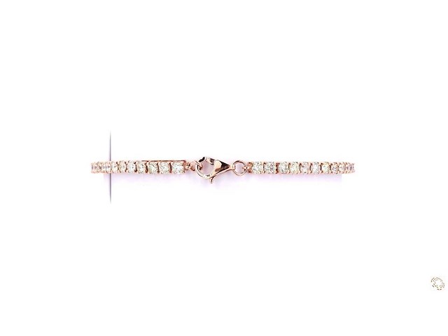 14 karaat roségouden armband met 4,50 crt. natuurlijke diamant - afbeelding 3 van  5