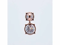 14 karaat roségouden kettinghanger met 2,61 crt. diamant - afbeelding 7 van  7