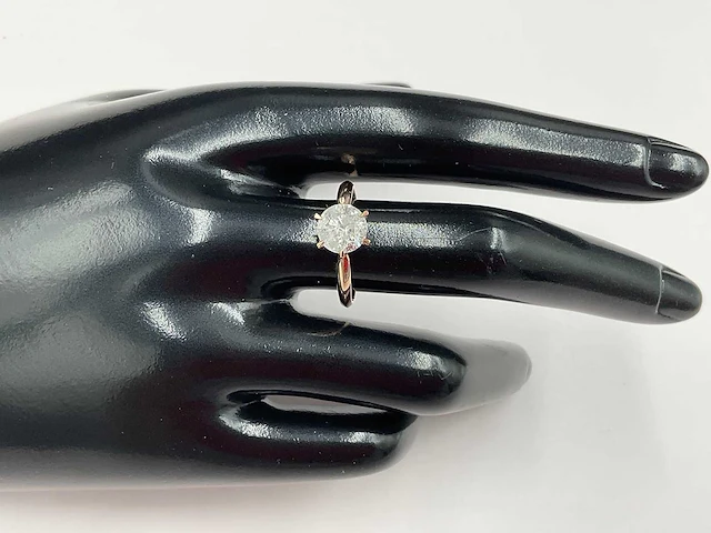 14 karaat roségouden ring met 1,52 crt. natuurlijke diamant - afbeelding 1 van  8
