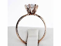 14 karaat roségouden ring met 1,52 crt. natuurlijke diamant - afbeelding 4 van  8