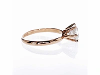 14 karaat roségouden ring met 1,52 crt. natuurlijke diamant - afbeelding 6 van  8