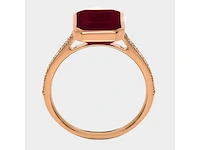 14 karaat roségouden ring met 6,23 crt. diamant - afbeelding 2 van  8