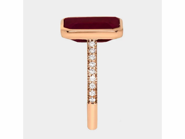 14 karaat roségouden ring met 6,23 crt. diamant - afbeelding 4 van  8