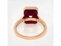 14 karaat roségouden ring met 6,23 crt. diamant - afbeelding 7 van  8