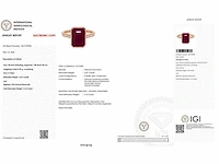 14 karaat roségouden ring met 6,23 crt. diamant - afbeelding 8 van  8