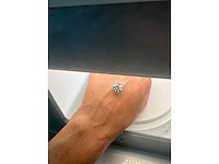 14 karaat wit gouden ketting met 3,00 crt diamant - afbeelding 5 van  9