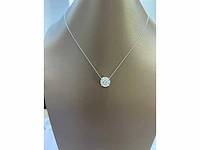 14 karaat wit gouden ketting met 5,03 crt diamant - afbeelding 7 van  10