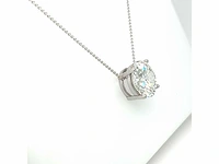 14 karaat wit gouden ketting met 5,03 crt diamant - afbeelding 8 van  10
