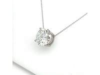 14 karaat wit gouden ketting met 5,03 crt diamant - afbeelding 3 van  11