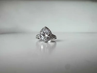 14 karaat wit gouden ring met diamant 5,00 crt - afbeelding 4 van  11