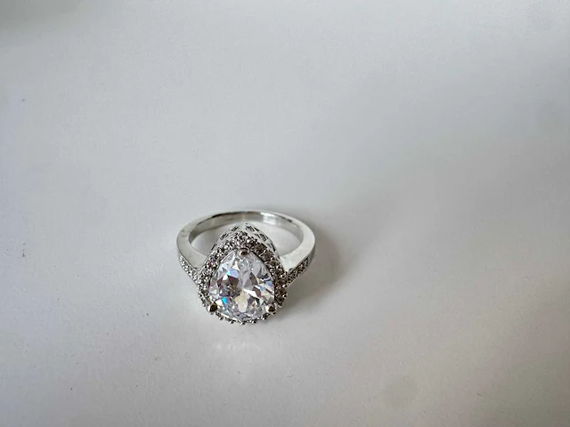 14 karaat wit gouden ring met diamant 5,00 crt - afbeelding 11 van  11