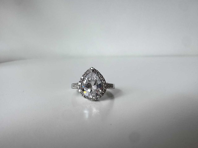 14 karaat wit gouden ring met diamant 5,00 crt - afbeelding 10 van  11