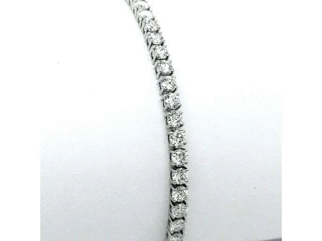 14 karaat witgouden armband met 4,44 crt. diamant - afbeelding 2 van  12