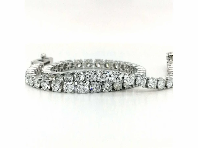 14 karaat witgouden armband met 4,44 crt. diamant - afbeelding 3 van  12