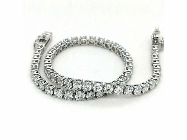 14 karaat witgouden armband met 4,44 crt. diamant - afbeelding 6 van  12