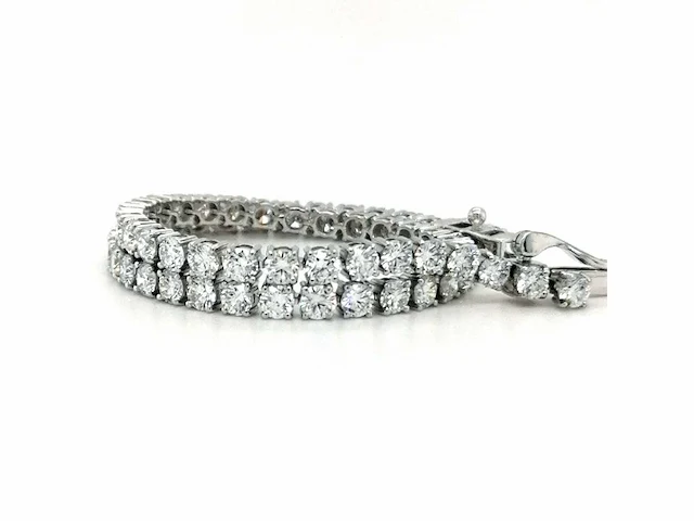 14 karaat witgouden armband met 4,44 crt. diamant - afbeelding 7 van  12