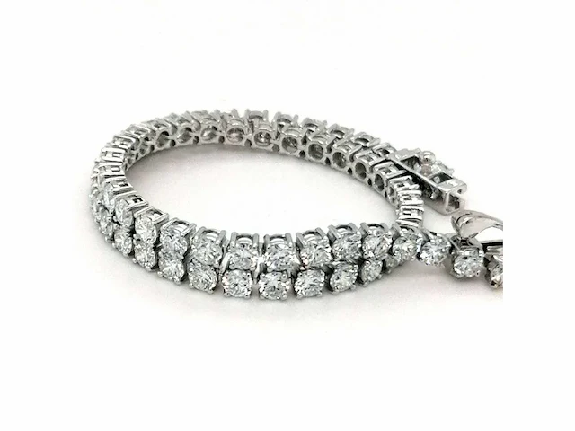 14 karaat witgouden armband met 4,44 crt. diamant - afbeelding 9 van  12
