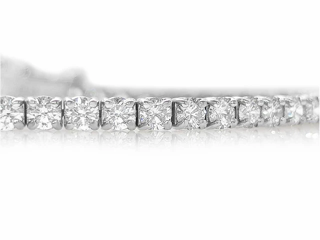14 karaat witgouden armband met 5,45 crt. diamant - afbeelding 8 van  8