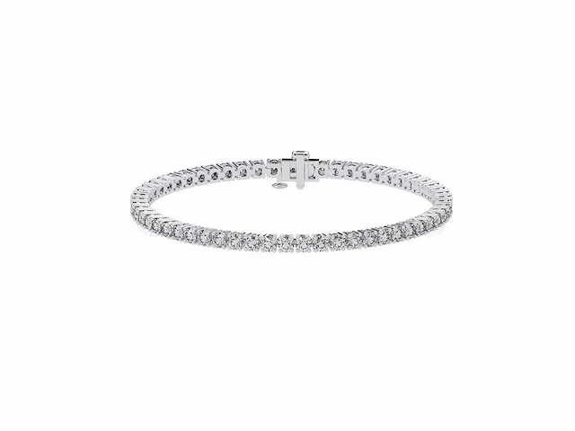14 karaat witgouden armband met 5,71 crt. diamant - afbeelding 1 van  6