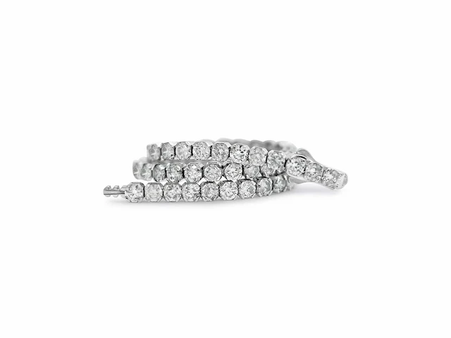 14 karaat witgouden armband met 5,80 crt. natuurlijke diamant - afbeelding 3 van  6