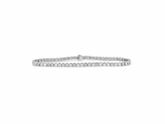 14 karaat witgouden armband met 5,80 crt. natuurlijke diamant - afbeelding 6 van  6