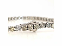 14 karaat witgouden armband met 6,15 crt. natuurlijke diamant - afbeelding 4 van  8