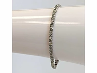 14 karaat witgouden armband met 6,15 crt. natuurlijke diamant - afbeelding 8 van  8