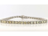 14 karaat witgouden armband met 6,29 crt. diamant - afbeelding 6 van  8