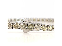 14 karaat witgouden armband met 6,29 crt. diamant - afbeelding 7 van  8