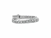 14 karaat witgouden armband met 7,50 crt. natuurlijke diamant - afbeelding 1 van  6