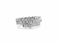 14 karaat witgouden armband met 7,50 crt. natuurlijke diamant - afbeelding 6 van  6