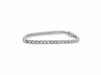 14 karaat witgouden armband met 7,50 crt. natuurlijke diamant - afbeelding 3 van  6